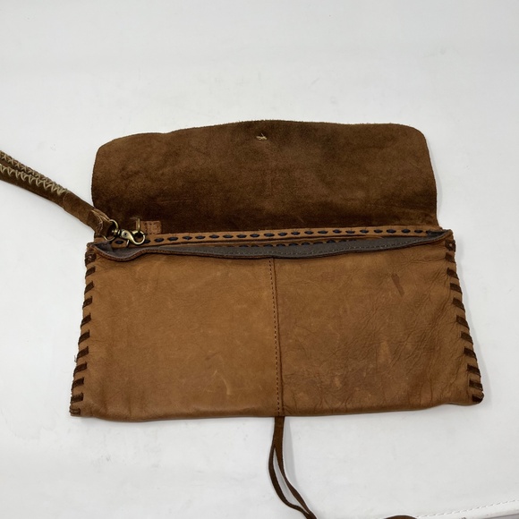 49 Square Miles Leather Clutch Wristlet Brown - Picture 4 of 5